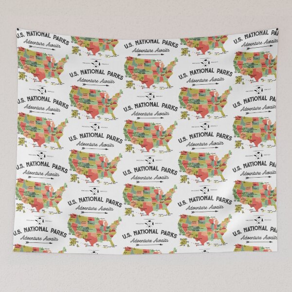 Item preview, National Park Map Vintage T Shirt - All 63 National Parks Gifts T-Shirt Men Women Kids designed and sold by MayaloveStores.