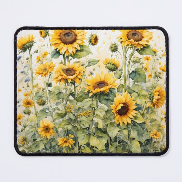 Item preview, Sunflower Meadow Watercolor Painting designed and sold by RawNaturePrints.