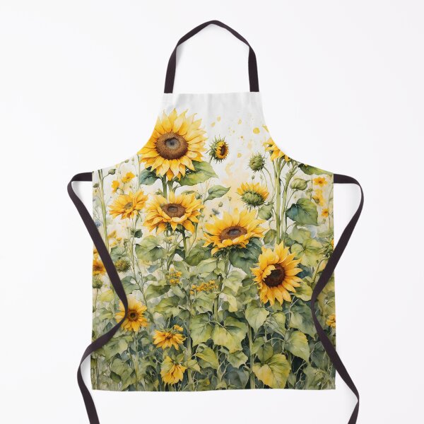 Item preview, Sunflower Meadow Watercolor Painting designed and sold by RawNaturePrints.