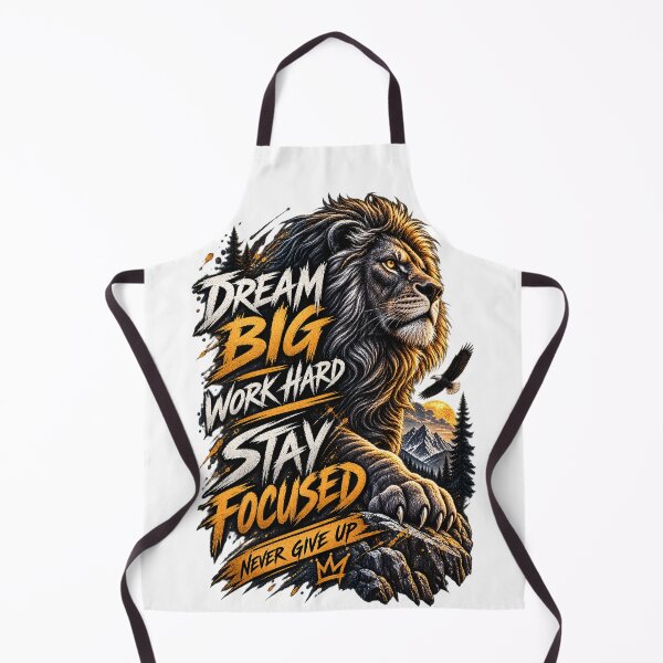 Item preview, Dream Big Work Hard Stay Focused Lion Motivation designed and sold by CreativeMindsetLab.
