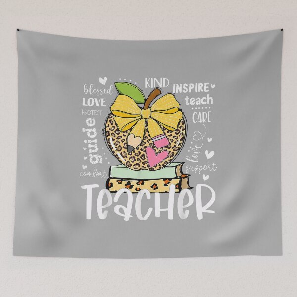 Item preview, Back to School Teacher Leopard Apple Bow Women Girl designed and sold by ArleneRowe.
