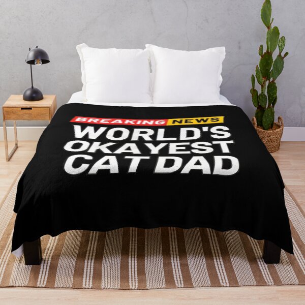 Item preview, Breaking News World's Okayest Cat Dad Humor designed and sold by GiaoCalonas.
