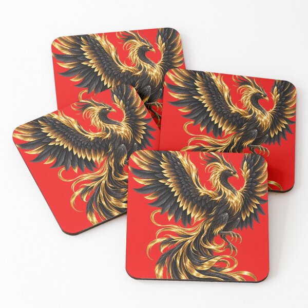Item preview, Black & Gold Phoenix – Luxury Rebirth & Power designed and sold by VasiArtLab.