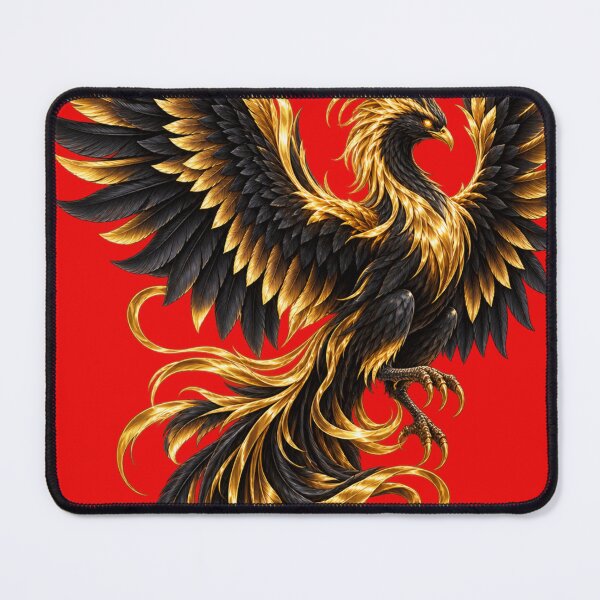 Item preview, Black & Gold Phoenix – Luxury Rebirth & Power designed and sold by VasiArtLab.
