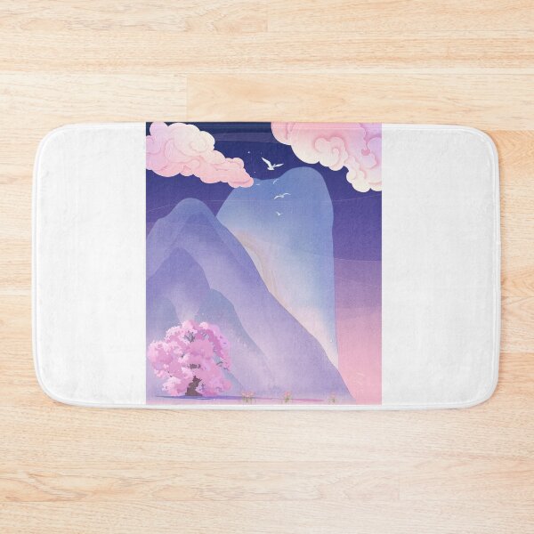 Item preview, Vintage Oriental Blue Mountains Dreamy Anime Cloud Landscape designed and sold by Rehnair.