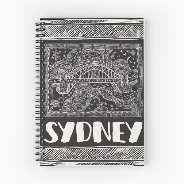 Item preview, Aboriginal Art Sydney Harbour Bridge Indigenous Australian Graphic Print designed and sold by FreiherrPK.