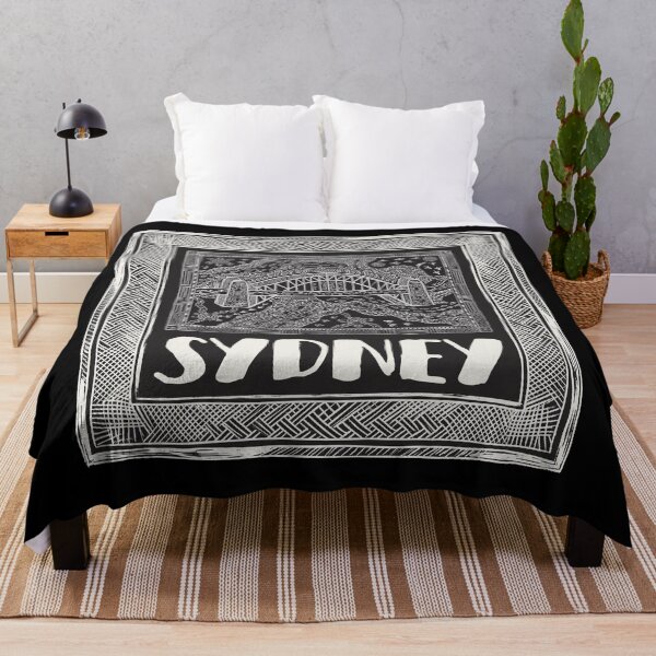 Item preview, Aboriginal Art Sydney Harbour Bridge Indigenous Australian Graphic Print designed and sold by FreiherrPK.