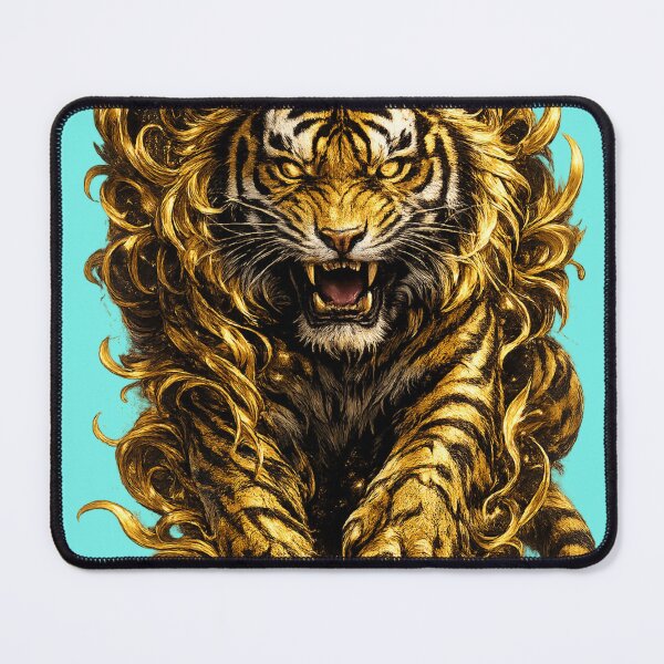 Item preview, Golden Tiger – Luxury Wild Power & Strength designed and sold by VasiArtLab.