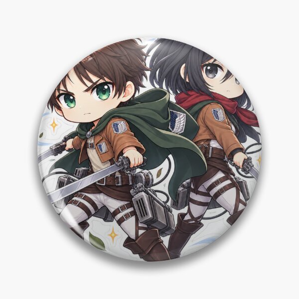 Item preview, Eren and Mikasa designed and sold by kailoarts.