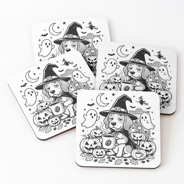 Item preview, Cute Witch Dog Halloween Coffee Pumpkin Night designed and sold by KellyThom85142.