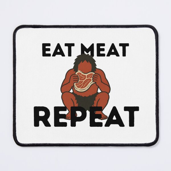 Item preview, Eat meat repeat, carnivore diet designed and sold by Flying Alligator.