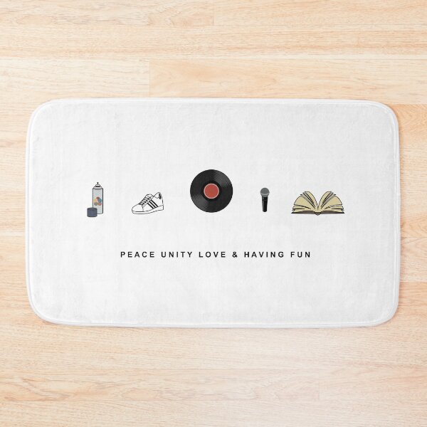 Item preview, Hip Hop Essentials – Peace Unity Love & Having Fun Minimal Icons designed and sold by UglyCattt.