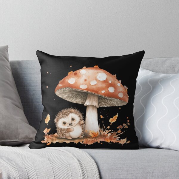 Item preview, Hedgehog Sheltering Under Mushroom designed and sold by hrendika.