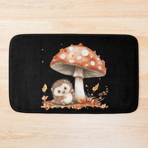 Item preview, Hedgehog Sheltering Under Mushroom designed and sold by hrendika.