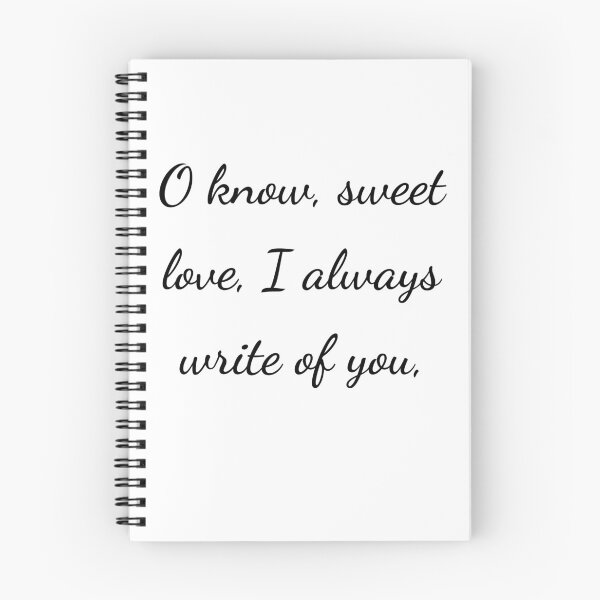 Item preview, “O know, sweet love, I always write of you,” - handwriting black designed and sold by ariksworld.