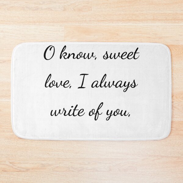 Item preview, “O know, sweet love, I always write of you,” - handwriting black designed and sold by ariksworld.