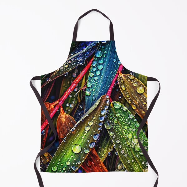Item preview, Colorful Tropical Leaves with Water Drops – Vibrant Botanical Nature Art Print designed and sold by Kaleidoscope Print.