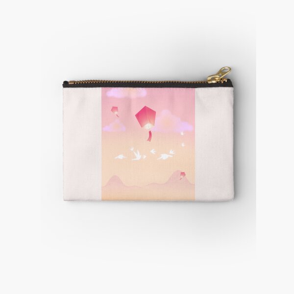 Item preview, Dreamy Sky Lanterns Floating Pastel Aesthetic Landscape designed and sold by Rehnair.