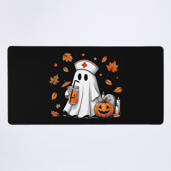 Item preview, NURSE HALLOWEEN cute ghost with pumpkin juice designed and sold by YNELENT.