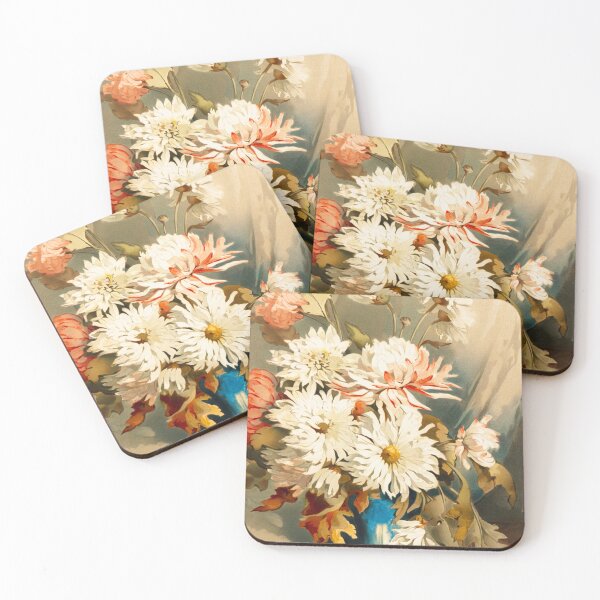 Item preview, Chrysanthemums No. 5 by Annie C. Nowell (1892) designed and sold by Vernissage-dart.