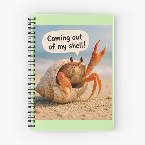 Item preview, Coming Out of My Shell Funny Hermit Crab designed and sold by CJLindy.