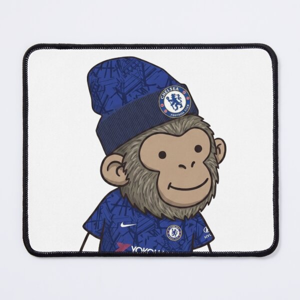 Item preview, Title: Cute Chelsea Fan Monkey Cartoon Art designed and sold by annaarthk.