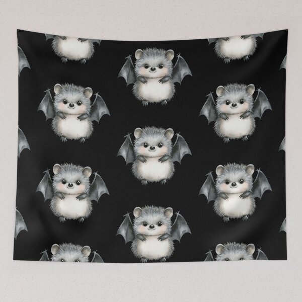 Item preview, Cute Bat-Headgehog Hybrid designed and sold by hrendika.