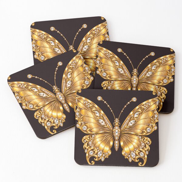 Item preview, Golden Butterfly – Luxury Beauty & Transformation designed and sold by VasiArtLab.
