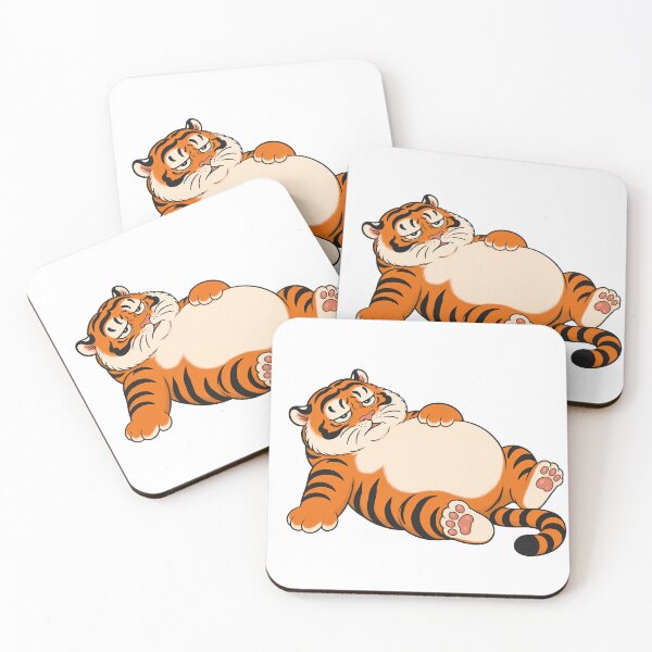 Item preview, Chubby Tiger Lazy Lounging Big Belly designed and sold by aigcx.