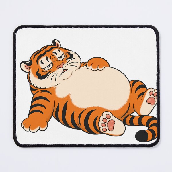 Item preview, Chubby Tiger Lazy Lounging Big Belly designed and sold by aigcx.