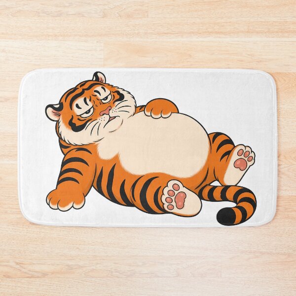 Item preview, Chubby Tiger Lazy Lounging Big Belly designed and sold by aigcx.