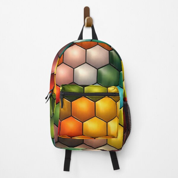 Item preview, Colorful 3D Hexagon Pattern – Vibrant Geometric Honeycomb Art Print designed and sold by Kaleidoscope Print.