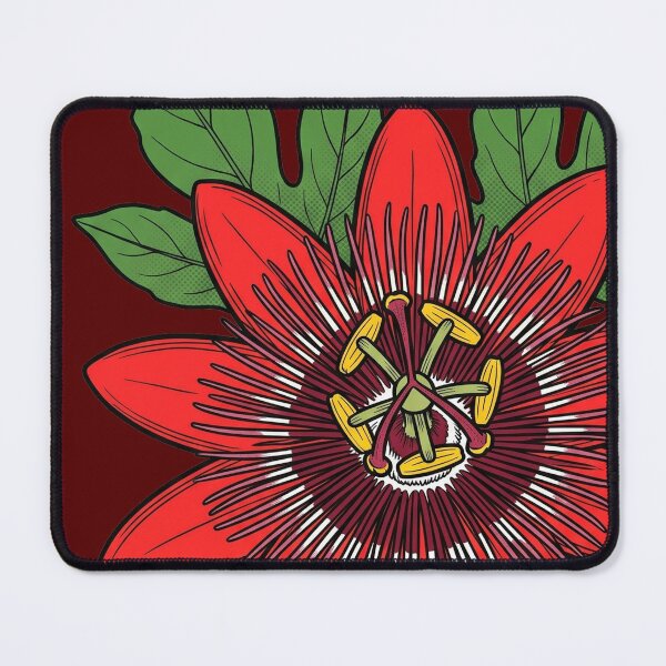Item preview, Scarlet Passion Flower Passiflora Coccinea Pop Art Botanical Print designed and sold by FreiherrPK.