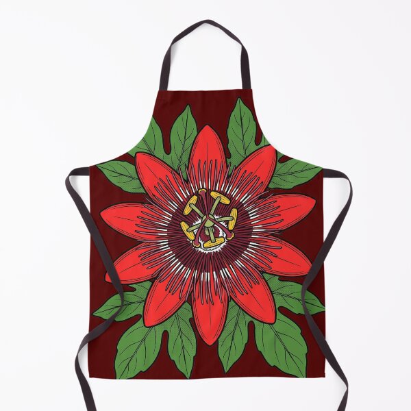 Item preview, Scarlet Passion Flower Passiflora Coccinea Pop Art Botanical Print designed and sold by FreiherrPK.