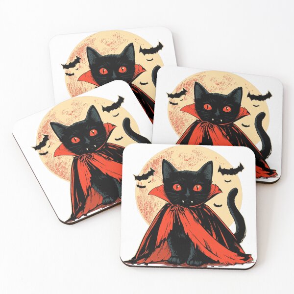Item preview, Vampire cat in the moonlight: Cute Halloween look designed and sold by filou designs.