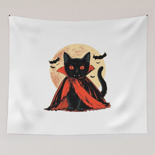 Item preview, Vampire cat in the moonlight: Cute Halloween look designed and sold by filou designs.