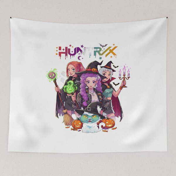 Item preview, Cute Halloween Witch Girls And Magical Cat Squad designed and sold by AshleySan84254.