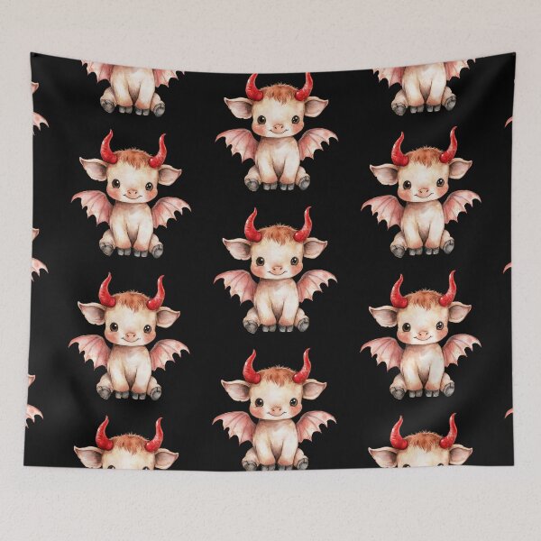 Item preview, Cute Baby Dragon with Horns designed and sold by hrendika.