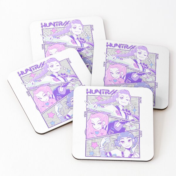 Item preview, Purple Cyber Anime Girls Futuristic Squad Portrait designed and sold by TracyWall90783.