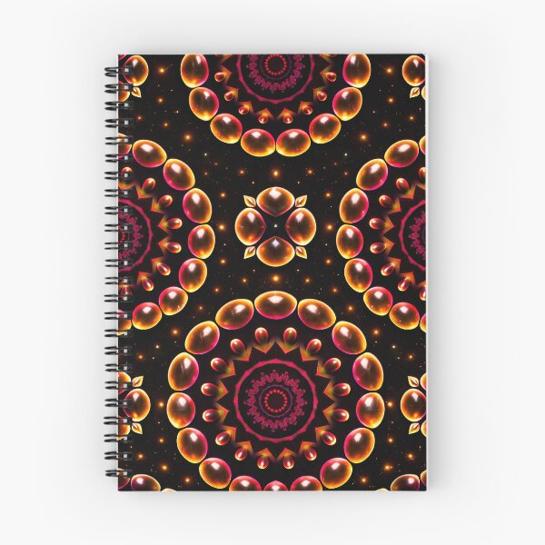 Item preview, Glowing Red Orange Mandala Pattern – Cosmic Gemstone Kaleidoscope Art designed and sold by Kaleidoscope Print.