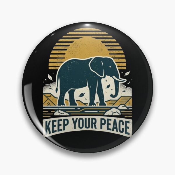 Item preview, Stoic Elephant – Keep Your Peace Philosophy Artwork designed and sold by Dogandesighn.