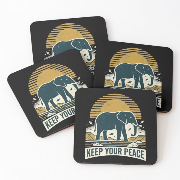 Item preview, Stoic Elephant – Keep Your Peace Philosophy Artwork designed and sold by Dogandesighn.