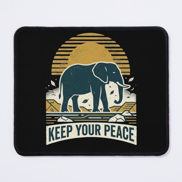 Item preview, Stoic Elephant – Keep Your Peace Philosophy Artwork designed and sold by Dogandesighn.