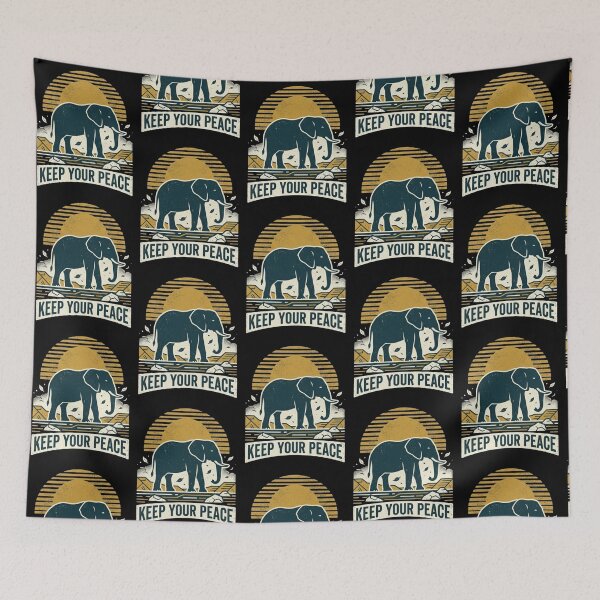 Item preview, Stoic Elephant – Keep Your Peace Philosophy Artwork designed and sold by Dogandesighn.
