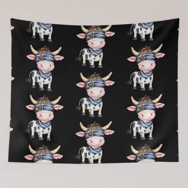 Item preview, Playful Pirate Cow designed and sold by hrendika.