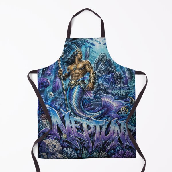 Item preview, Merman – Neptune’s Ocean Guardian | 90s Airbrush Fantasy designed and sold by Kilian Luc.