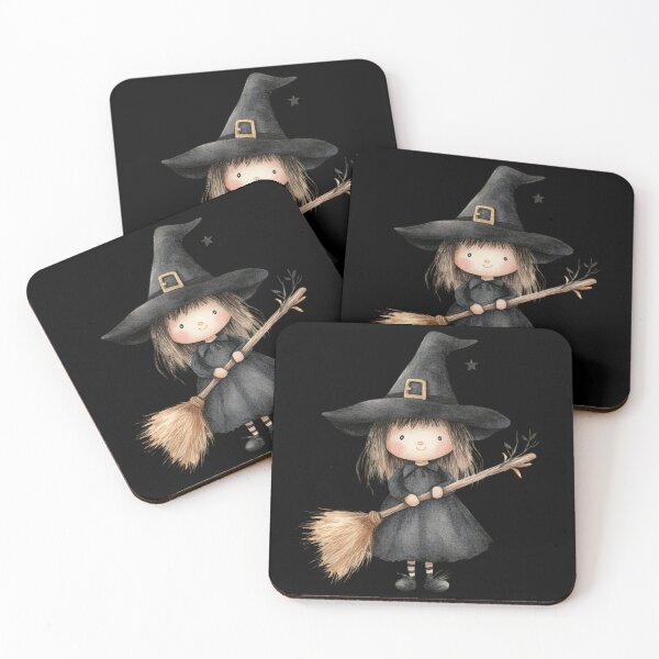 Item preview, Cute Cartoon Witch with Broomstick designed and sold by hrendika.