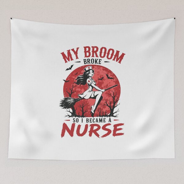 Item preview, NURSE HALLOWEEN my broom broke so now i’m a nurse designed and sold by YNELENT.