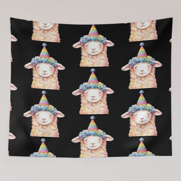 Item preview, Lamb with Party Hat designed and sold by hrendika.