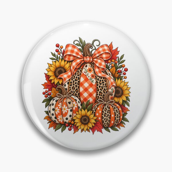 Item preview, Fall Thanksgiving Pumpkin Leopard Sunflower Coquette Bow designed and sold by afr-saad.